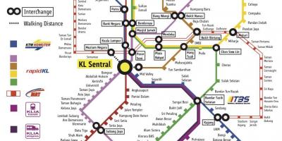 Kuala lumpur dopravy mapu