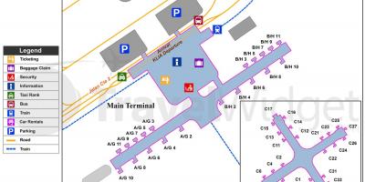 Kuala lumpur, hlavné letisko terminálu mapu