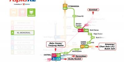 Malajzia vlak line mapu
