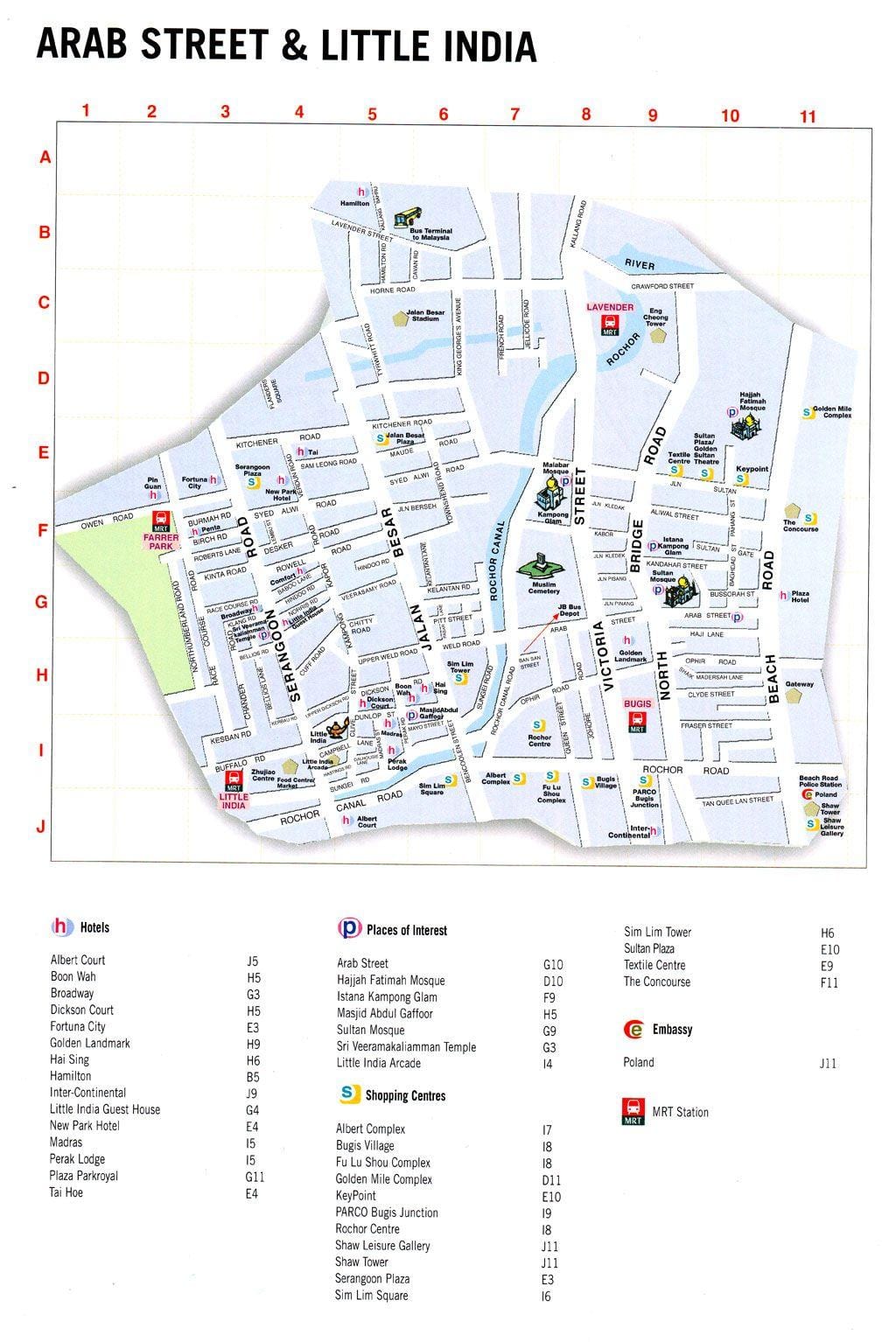 Mapa arabská ulica kuala lumpur