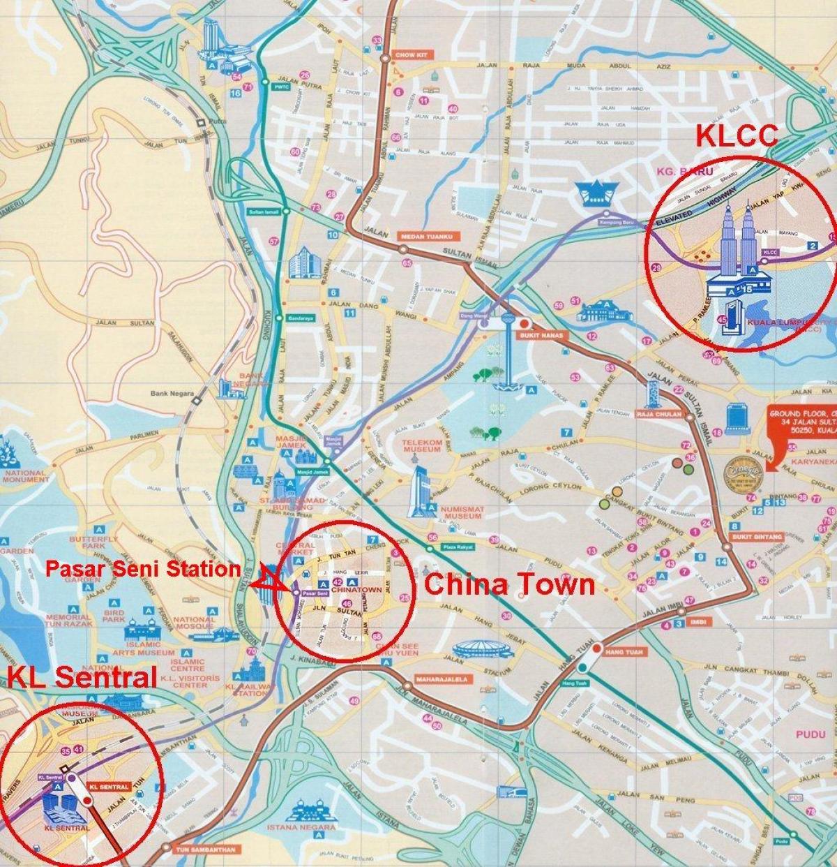 chinatown malajzia mapu
