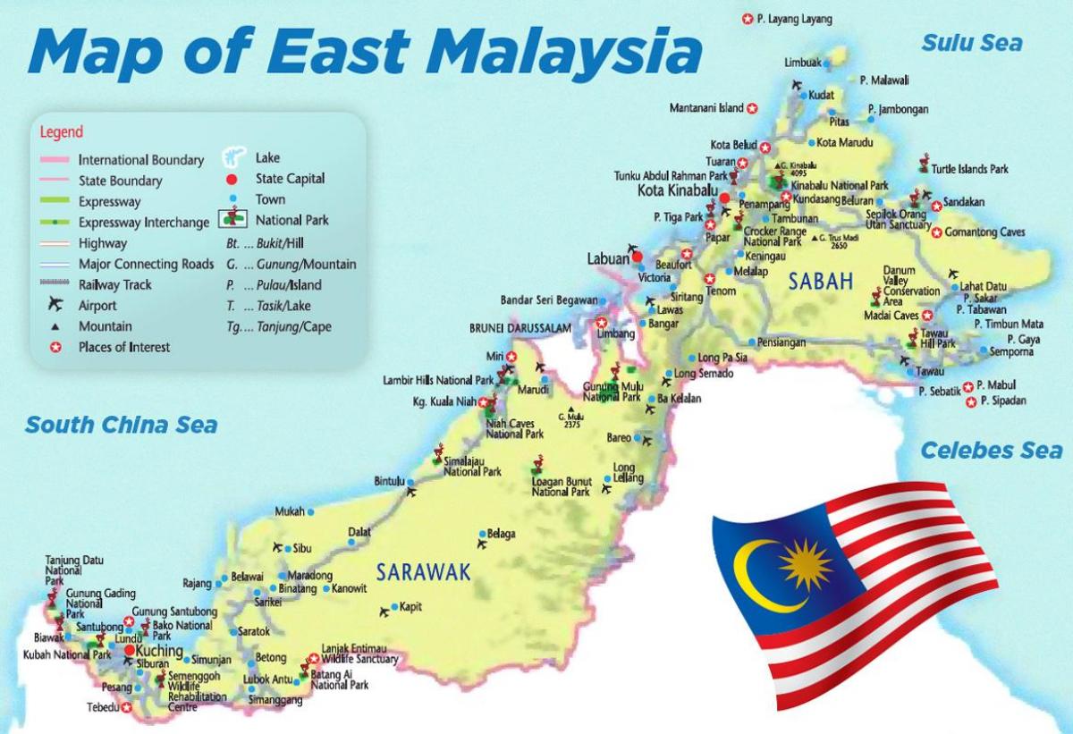 letiská v malajzii mapu