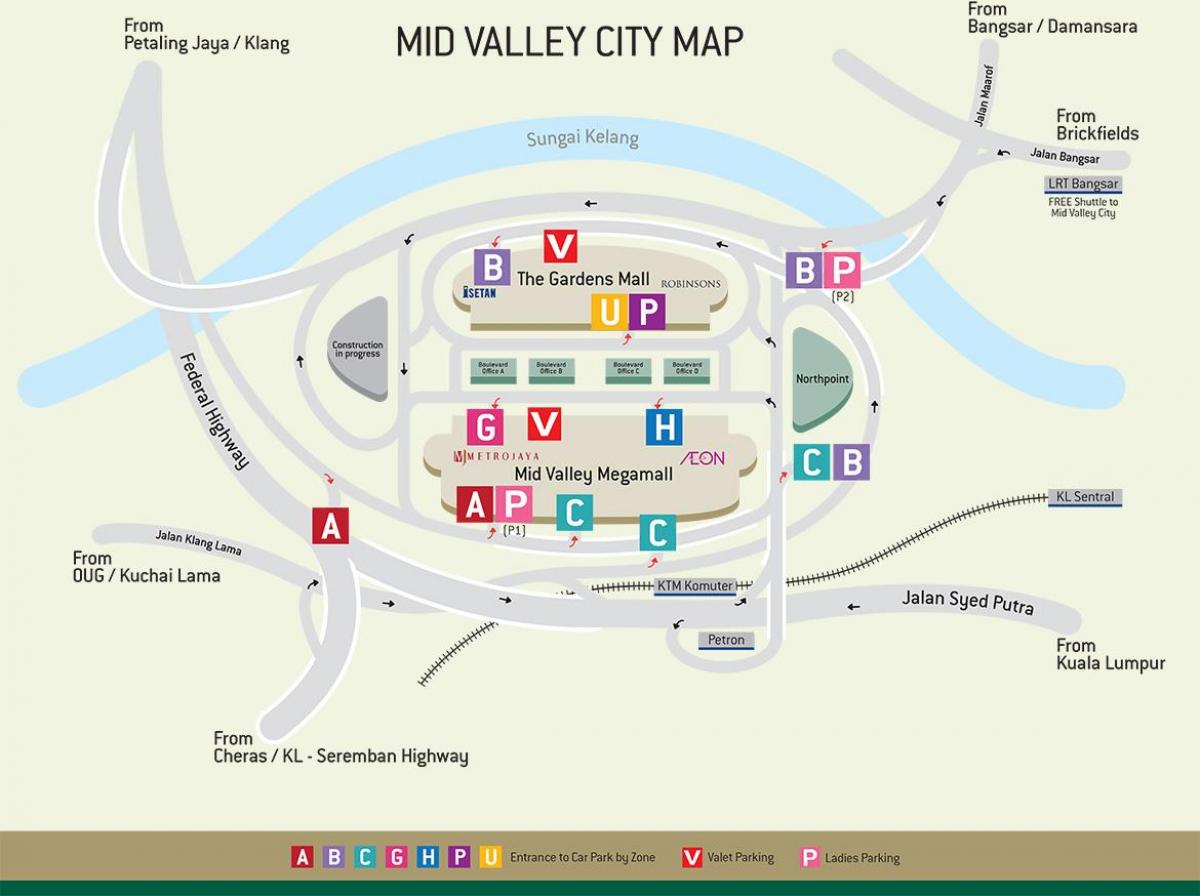 Mapa mid valley adresár