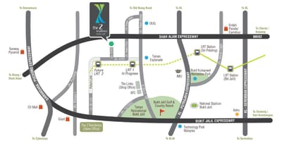 Mapa bukit jalil štadión