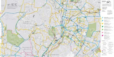 Mapa cyklistické kuala lumpur bicykli