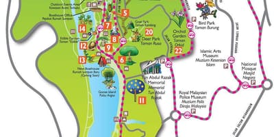 Mapa botanickej záhrady perdana