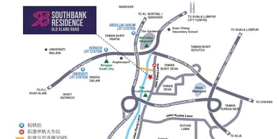 Mapa staré klang cesty