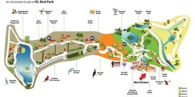 Mapa vtáčí park